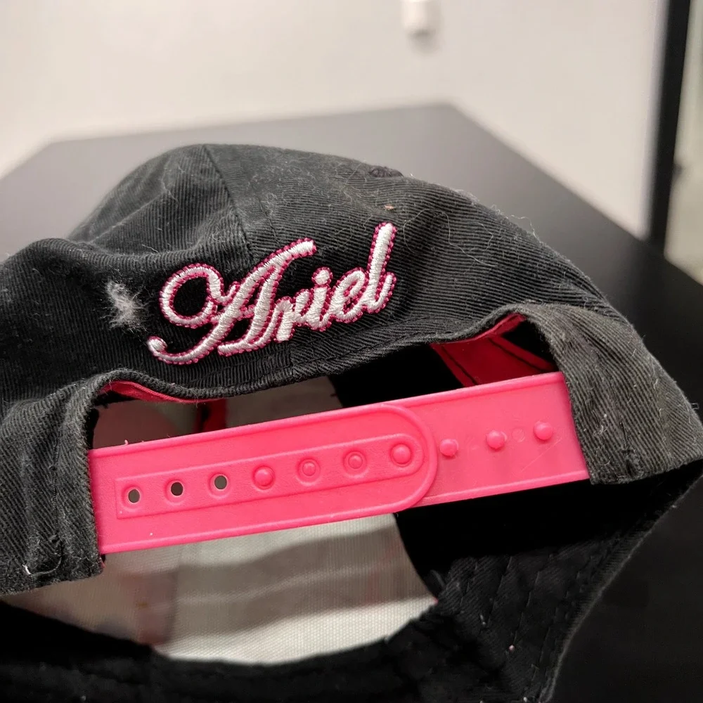 Disney Princess Ariel Hat Cap Snap Back Little Mermaid Graphic‎ Blue Pink